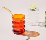 RippleWave Creatieve Hittebestendige Glazen Beker – 250ml Luxe Drinkglas