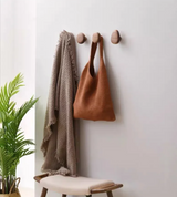 NordicPebble Eco – Luxe Massiefhouten Wandhaken voor Deur, Garderobe & Keuken