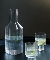 CrystalSip Vintage Geribbelde Glazen Drinkbeker – Luxe IJs-, Whisky- & Wijn Glas van Borosilicaat